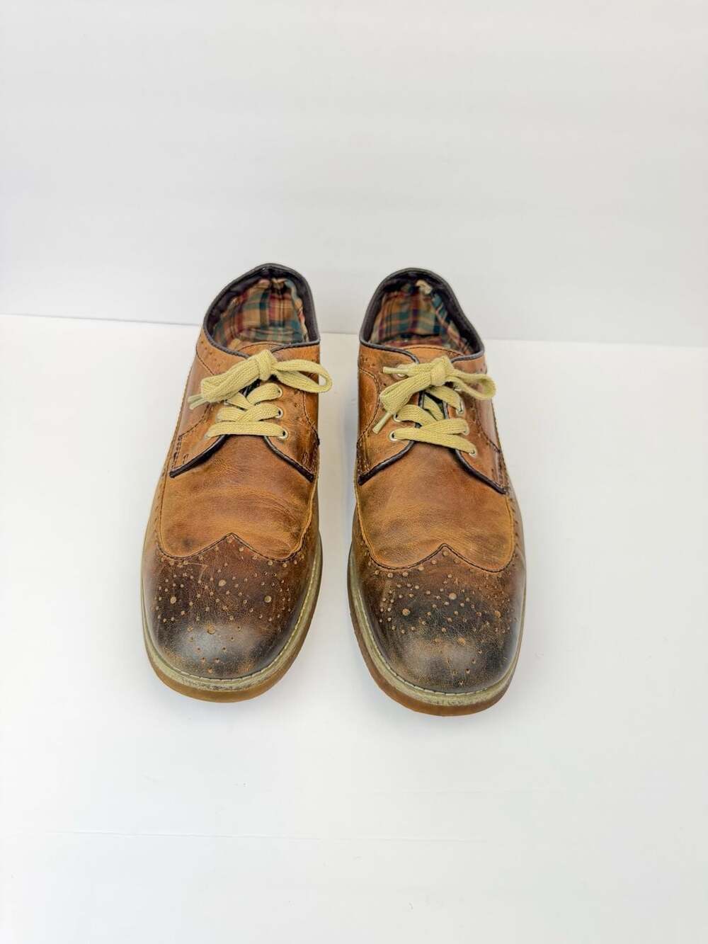 Bed Stu Men's Distressed Leather Wingtip Oxford Shoes Size 11